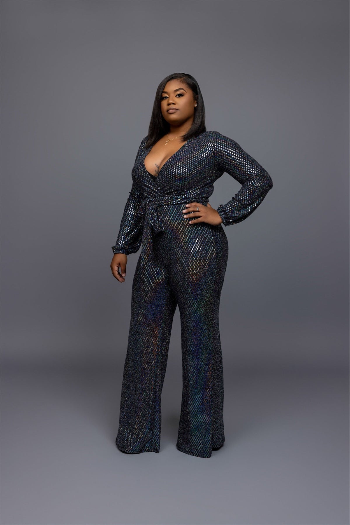 Silver Glitz & Glam Jumpsuit